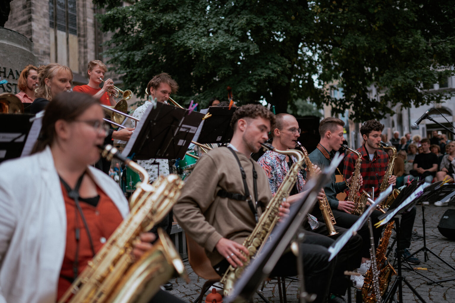 Eine Bigband open air